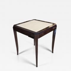Rene Prou French Art Deco Flip Top Games Table with Checkerboard Inlay - 4751671