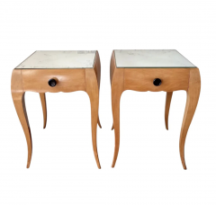 Rene Prou French Art Deco Sycamore End Tables attributed to Ren Prou circa 1940 - 4612722