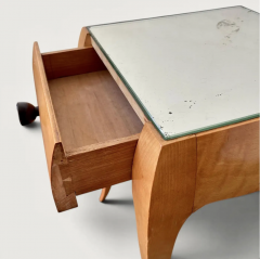Rene Prou French Art Deco Sycamore End Tables attributed to Ren Prou circa 1940 - 4612726