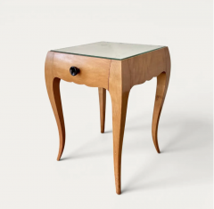 Rene Prou French Art Deco Sycamore End Tables attributed to Ren Prou circa 1940 - 4612730
