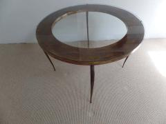 Rene Prou French Mid Century Modern Round Gilt Iron Coffee Table by Rene Prou 1940 - 1811556