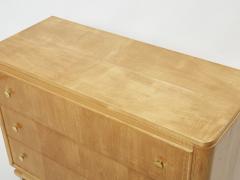 Rene Prou Mid century Ren Prou sycamore brass commode 1940s - 2356313
