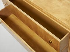 Rene Prou Mid century Ren Prou sycamore brass commode 1940s - 2356320