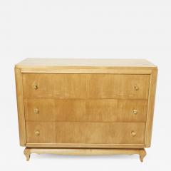 Rene Prou Mid century Ren Prou sycamore brass commode 1940s - 2360826