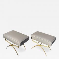 Rene Prou Pair of 1940s wrought iron stools by Ren Prou - 4504127