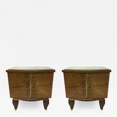 Rene Prou Pair of Mid Century Modern Neoclassical Side Tables Nightstands Rene Prou - 1813771