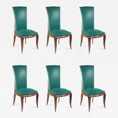 Rene Prou Ren Prou Set of Six Dining Chairs in Beech - 1602731