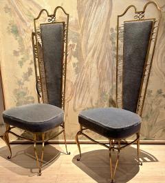 Rene Prou Rene Prou attributed charming pair of gold leaf side chairs - 3134632