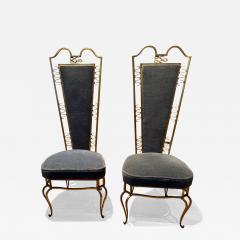 Rene Prou Rene Prou attributed charming pair of gold leaf side chairs - 3137239