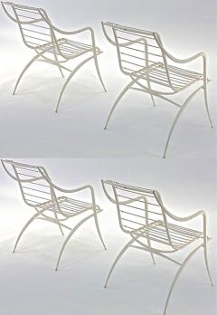 Rene Prou Rene Prou rarest set of 4 outdoor chairs in vintage condition - 1535079