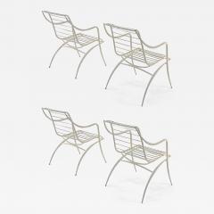 Rene Prou Rene Prou rarest set of 4 outdoor chairs in vintage condition - 1535744