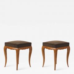 Rene Prou Rene Prou refined solid sycamore pair of stools - 823024