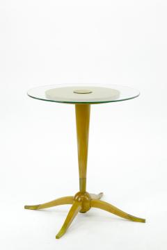 Rene Prou Rene Prou superb side or coffee table with glass top gold bronze tapered leg - 878027