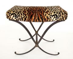 Rene Prou Rene prou french wrought iron stool c1940 - 4003299