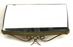 Rene Prou rene prou charming pair of mirrored gold bronze shelves or bedside - 1754811