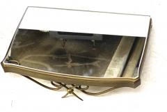 Rene Prou rene prou charming pair of mirrored gold bronze shelves or bedside - 1754813