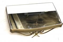 Rene Prou rene prou charming pair of mirrored gold bronze shelves or bedside - 1754814