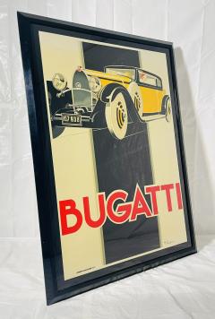 Rene Vincent Bugatti Type 46 Art Deco Lithograph Poster by Ren Vincent Framed - 4727258