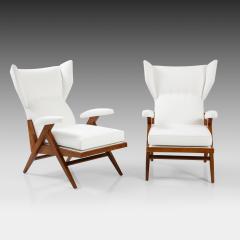 Renzo Franchi Rare Pair of Sculptural Camea Lounge Chairs by Renzo Franchi for Brianzola - 2466028