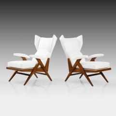 Renzo Franchi Rare Pair of Sculptural Camea Lounge Chairs by Renzo Franchi for Brianzola - 2466030