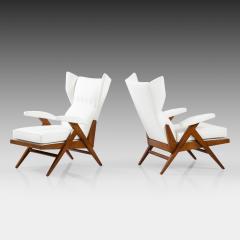 Renzo Franchi Rare Pair of Sculptural Camea Lounge Chairs by Renzo Franchi for Brianzola - 2466035