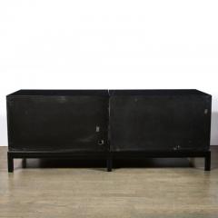 Renzo Rutili Mid Century Modern Ebonized Walnut Cabinet w Bronze Pulls by Renzo Rutili - 2551617