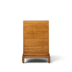 Renzo Rutili Renzo Rutili for Johnson Furniture Mid Century Walnut Brass and Marble Credenza - 4774939