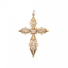 Repouss Gold French Cross - 1291401