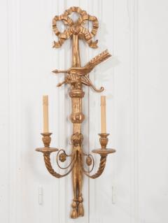 Reproduction Louis XVI Style Giltwood Two Arm Sconce - 1328962