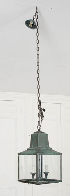 Reproduction Verdigris Copper Hanging Lantern - 1566166