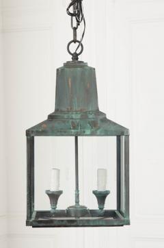 Reproduction Verdigris Copper Hanging Lantern - 1566168