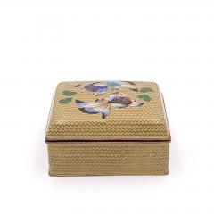 Republic Period Yellow Ground Chinese Box with Multicolor Goldfish circa 1920 - 3070720