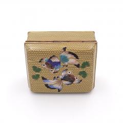 Republic Period Yellow Ground Chinese Box with Multicolor Goldfish circa 1920 - 3070722