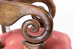 Restoration Period Barrel Back Desk Chair In Cuban Mahogany French Circa 1820  - 2500757