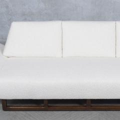 Restored 1960s Mid Century Sofa with Boucl Upholstery and Walnut Legs - 3421646