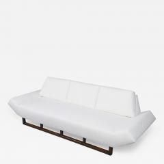Restored 1960s Mid Century Sofa with Boucl Upholstery and Walnut Legs - 3435133