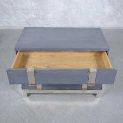 Restored 1980s Modern Chests of Drawers Sleek Grey Satin Finish - 3597937