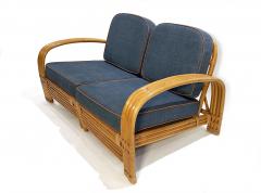 Restored Vintage Two Seater Rattan Settee 1950s - 4286297