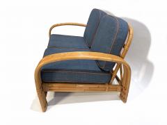 Restored Vintage Two Seater Rattan Settee 1950s - 4286298