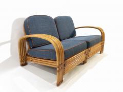 Restored Vintage Two Seater Rattan Settee 1950s - 4286299