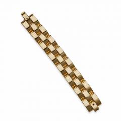 Retro 18K Gold Tank Track Bracelet - 3289345