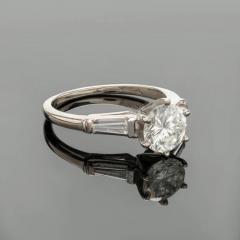 Retro 18k Diamond Engagement Ring 1 04ct Center - 2715803