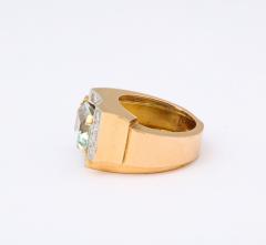 Retro Aquamarine and Diamond Gold Ring - 2350620