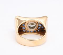 Retro Diamond and Sapphire Ring - 2939600