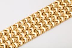 Retro Honeycomb Woven Gold Bracelet - 2816630