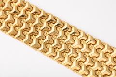 Retro Honeycomb Woven Gold Bracelet - 2816632