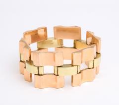 Retro Open Link Two Color 14k Bracelet - 3263890