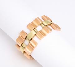 Retro Open Link Two Color 14k Bracelet - 3263901