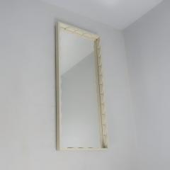 Retro Sculptural Natural White Framed Mirror M kisen Kuvastin Finland 1971 - 4542173