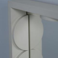 Retro Sculptural Natural White Framed Mirror M kisen Kuvastin Finland 1971 - 4542174